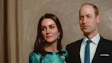 Kate Middleton Rewears Shimmery Green Dress In First Official Joint Portrait With William