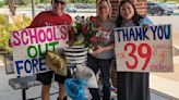 Retiring teacher gets 'confetti parade' on her last day of school
