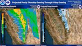 ...Weather Service Central California Projected Precipitation Totals...Weather System Has Yosemite Valley With Up to Half Inch...