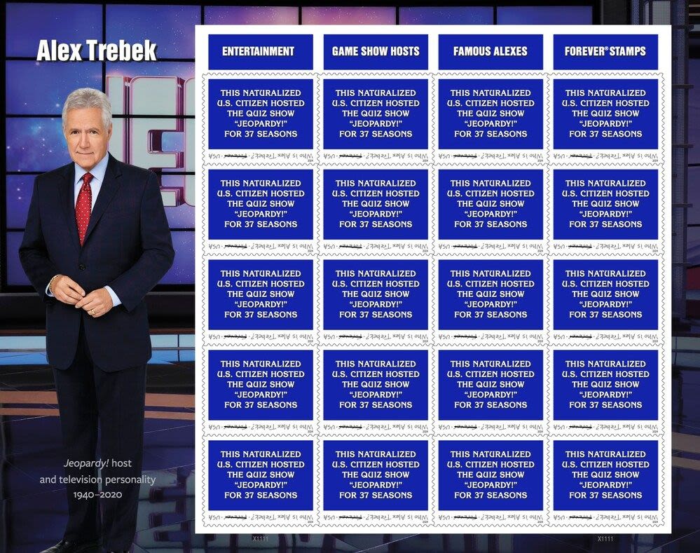 U.S. Postal Service Launches Alex Trebek Stamp