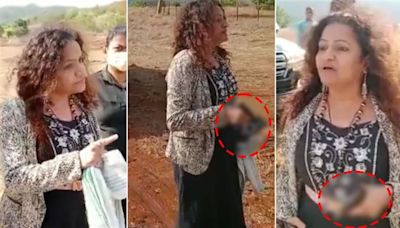 Video showing probationary IAS officer Puja Khedkar’s mother threatening group of men with gun goes viral