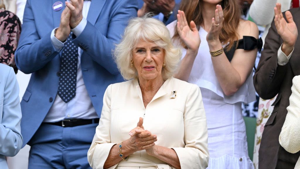 Queen Camilla Arrives At Wimbledon in Her Tennis Whites