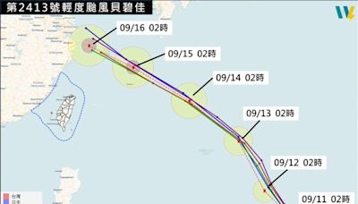 明起大雷雨狂襲！颱風「貝碧佳」周末接近 專家曝：南北天氣兩樣情