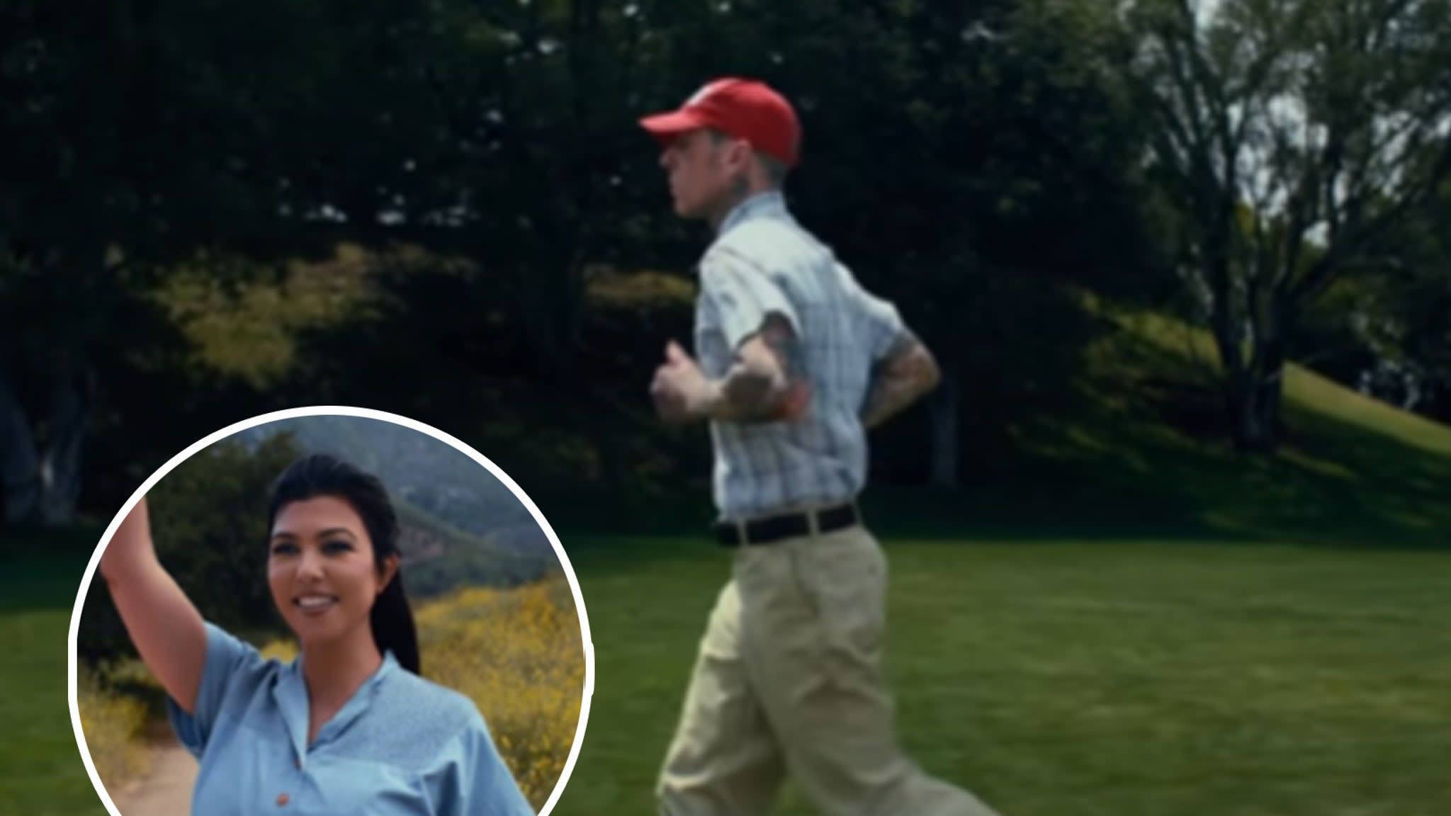 Travis Barker and Kourtney Kardashian Hilariously Dress Up As Forrest Gump Characters To Launch Project