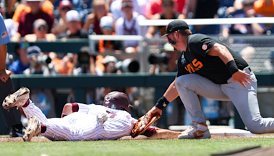 Tennessee defeats Texas A&M, forcing a third game in the College World Series