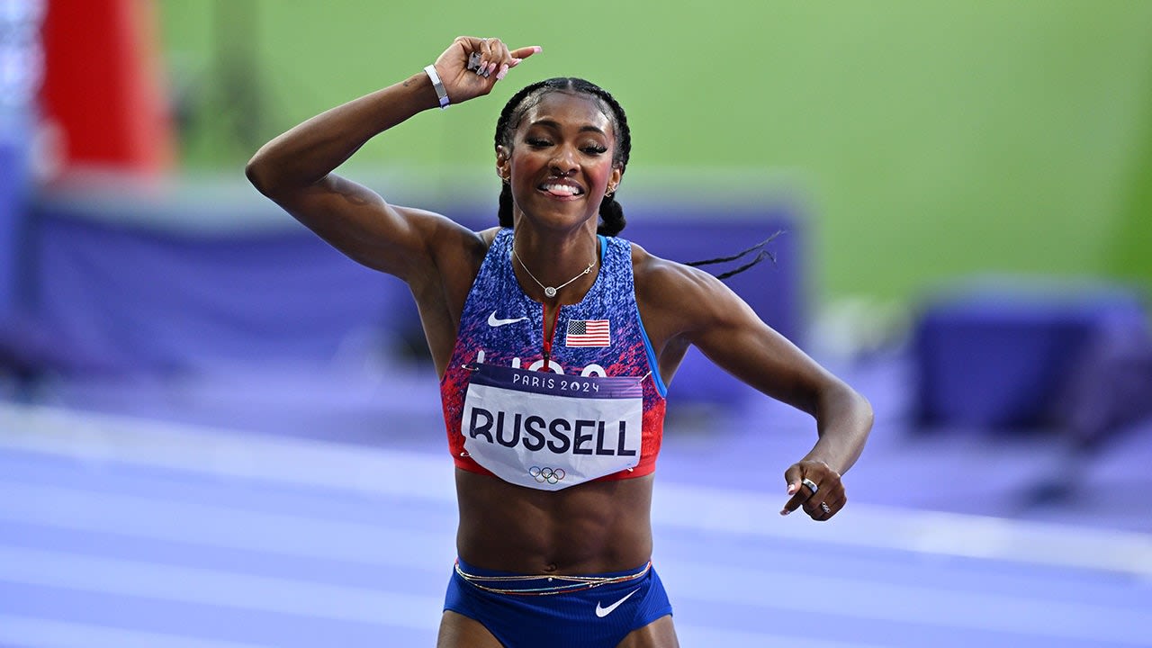 American Masai Russell wins gold in women's 100-meter hurdles