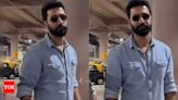 WATCH: Vicky Kaushal stuns in style at airport after dazzling ramp walk; interacts with paps - Times of India