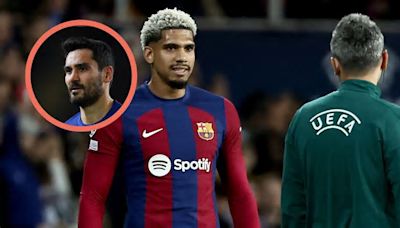 Barcelona star Ronald Araujo provides update on spat with team-mate Ilkay Gundogan after being blasted for Champions League red card