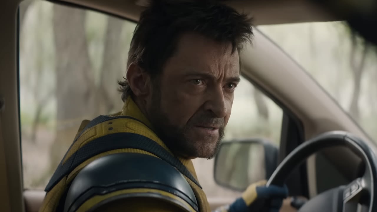 ...Hugh Jackman Working Out Without His Wolverine Facial Hair Again. Thank Goodness Deadpool 3's About To Come Out