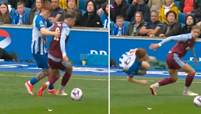 El Colo Barco tiró un caño y recibió una brutal patada en el triunfo del Brighton ante el Aston Villa