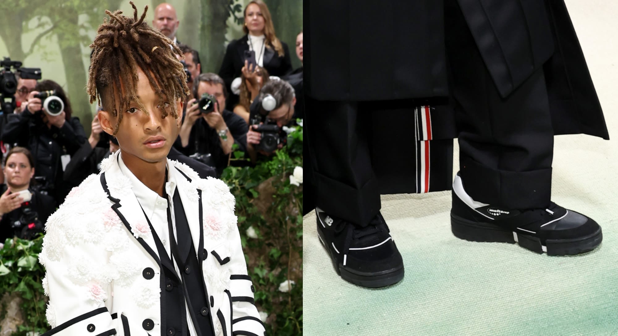 Jaden Smith Arrives in New Balance MSFTSrep 0.01 Shoes for 2024 Met Gala