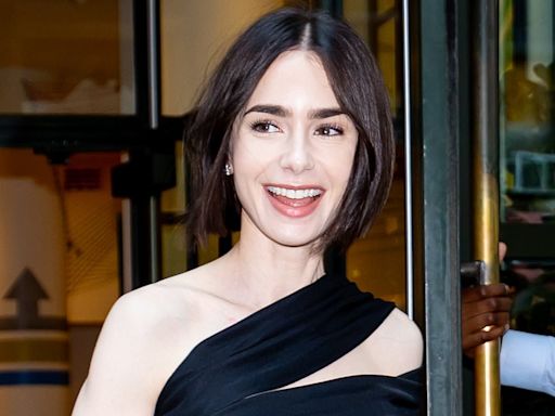 Lily Collins looks chic in NYC after Emily In Paris is renewed