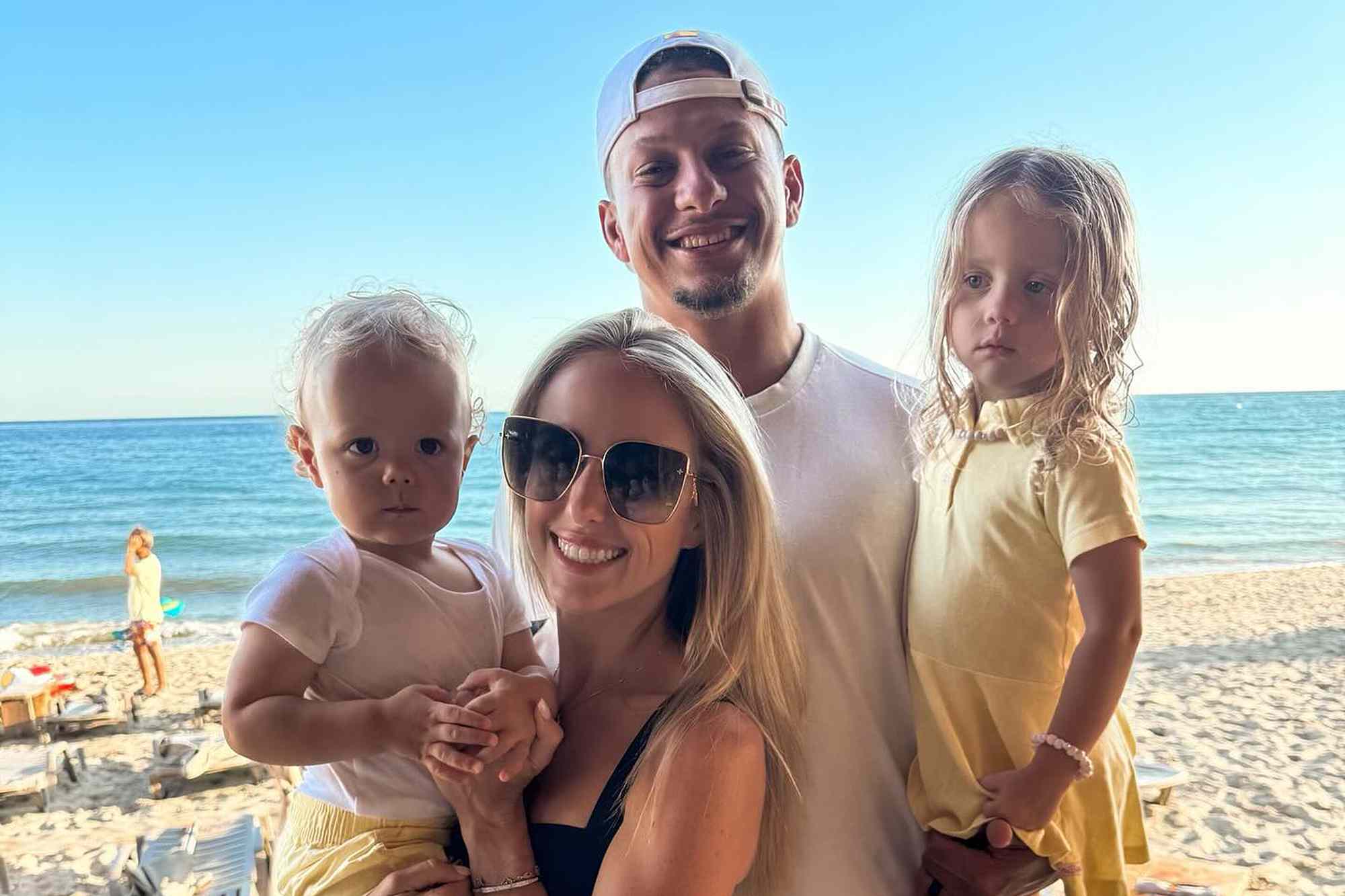 Brittany and Patrick Mahomes Lounge Seaside in Marbella with Their Kids in New Vacation Photos from Spain