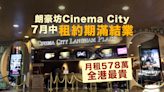 止血離場｜朗豪坊Cinema City 7月中結業租約期滿結業 月租578萬全港最貴