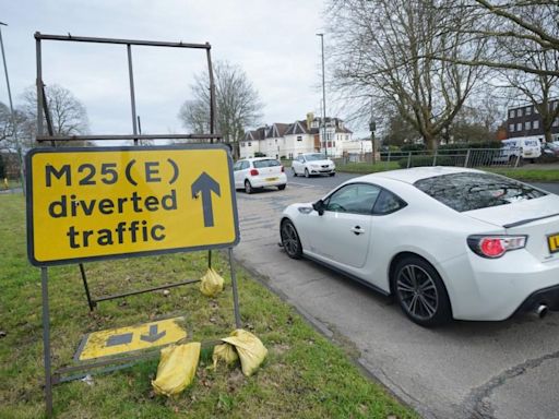 Map shows M25 closures and diversions in place this weekend