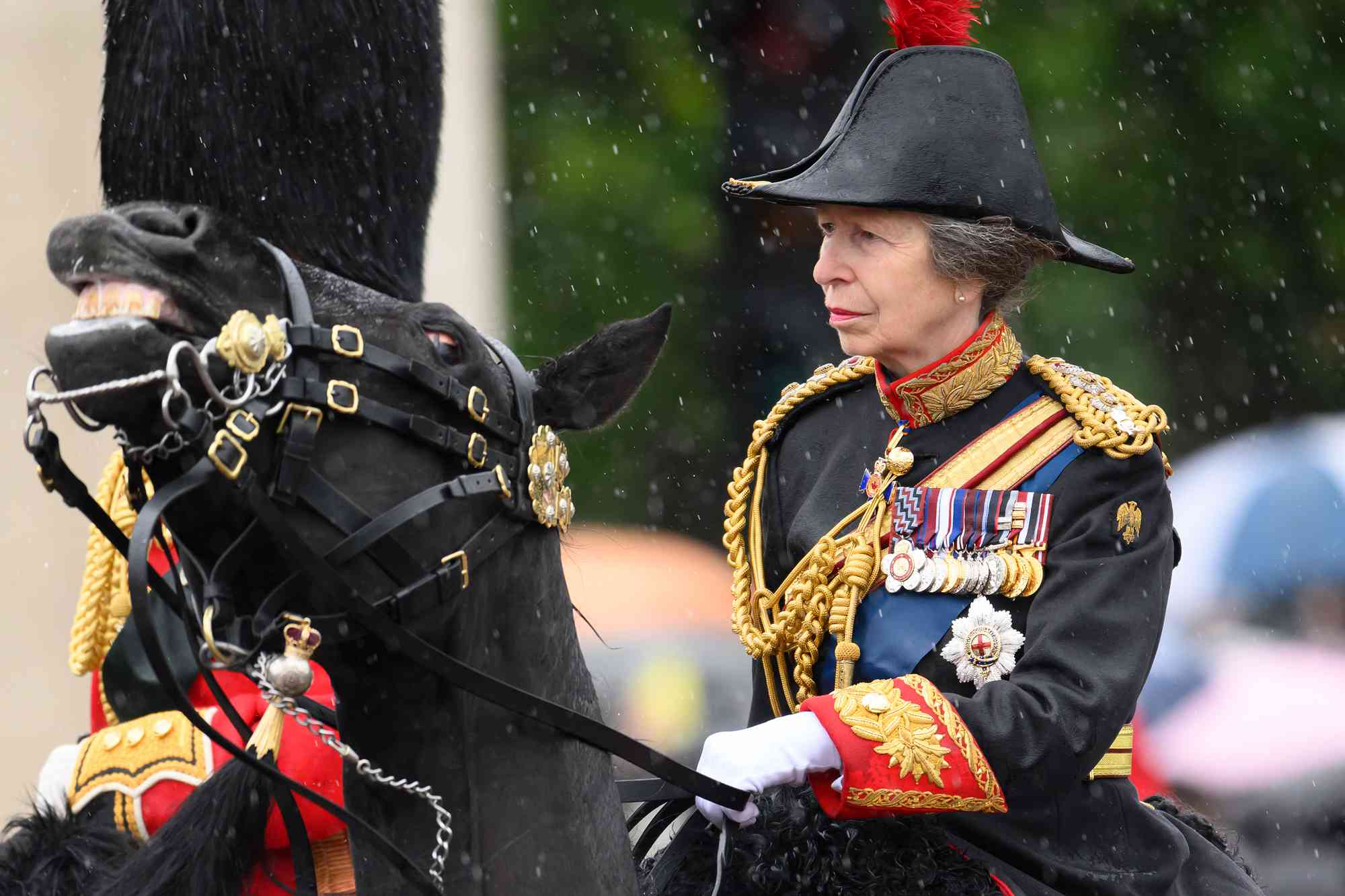 Princess Anne Expertly Handles Rambunctious Horse During Trooping the Colour Parade