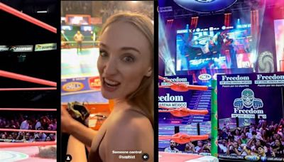 Sophie Turner tras ir a la Arena Coliseo, se despide de México