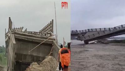 Bihar: Part Of Bakra River Bridge Crumbles In Araria | Watch Video