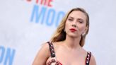 Scarlett Johansson Is Regal in a Baby Pink Gown Covered in Crimson Jewels