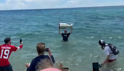 Panthers' Tkachuk takes Stanley Cup into ocean as wild celebration continues