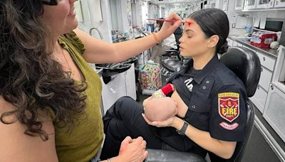 Jenna Dewan breastfeeds newborn daughter Rhiannon on set of The Rookie