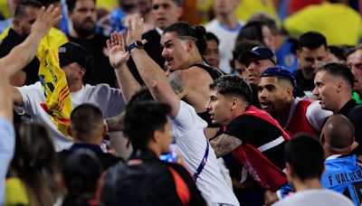 Copa América: Uruguay players, including Darwin Núñez, brawl with fans after loss to Colombia