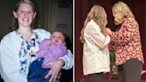 NICU Nurse And Former Patient Reunite 22 Years Later At Nursing Graduation Ceremony