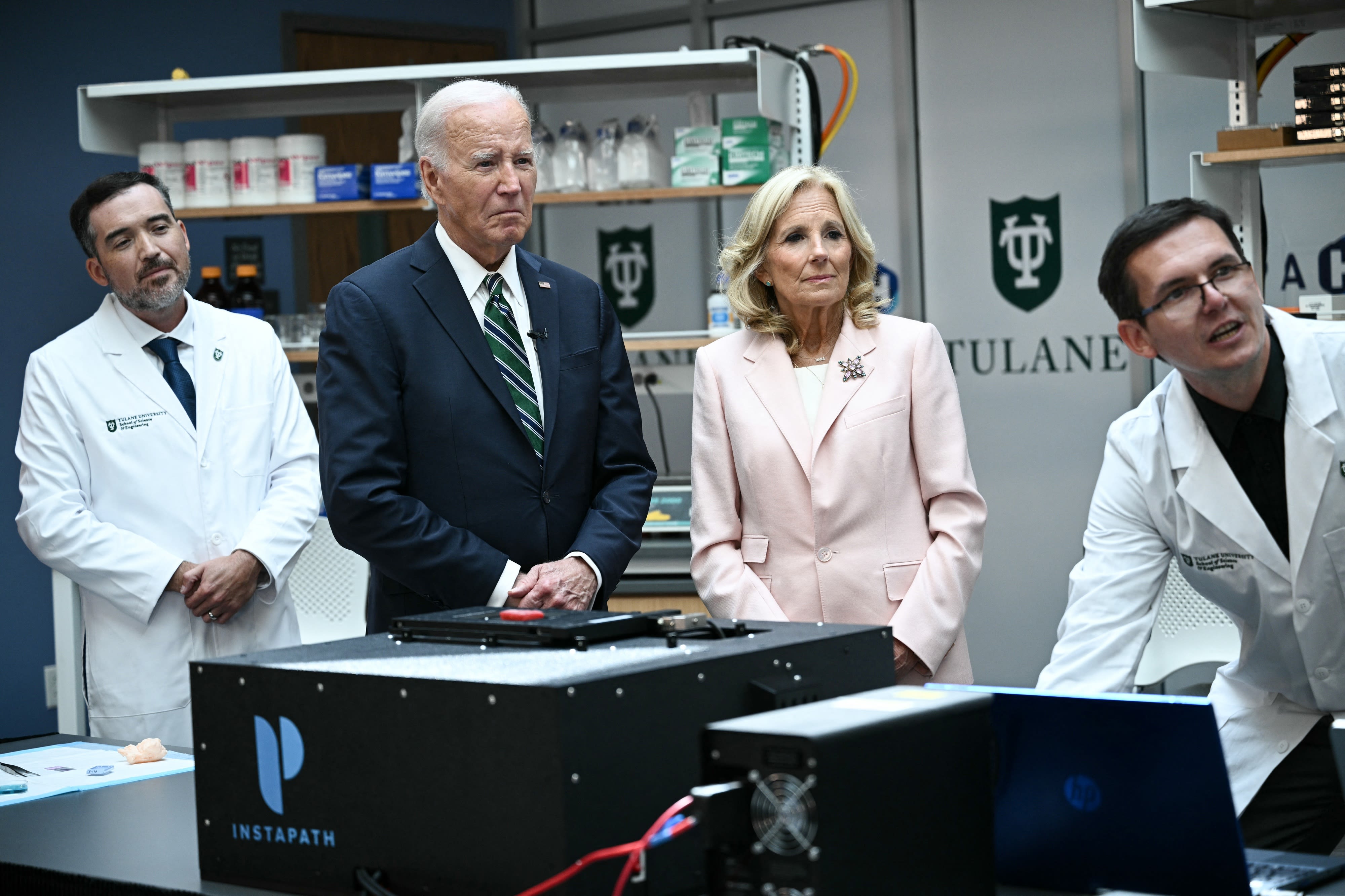 Biden, in rare appearance since stepping aside, touts moonshot program