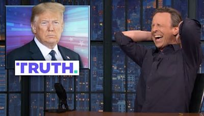 Seth Meyers Bursts Trump Supporters' Bubble With 1 Line From Truth Social Filing