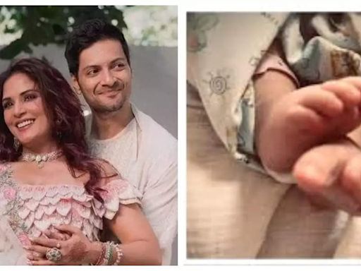 Richa Chadha and Ali Fazal share FIRST glimpse of their baby girl: ' Our baby girl continues to keep us very very busy' - See inside | - Times of India