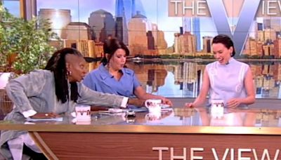 Whoopi Goldberg seemingly slips Daisy Ridley her number on 'The View': "Stay in touch"