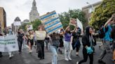 Protesters rally in Hartford against Supreme Court decision to overturn Roe v. Wade