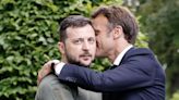 An awkward photo of Macron and Zelenskyy has become an instant internet meme