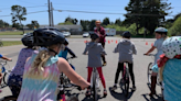 Cycle Oregon trained third grade students in Bandon biking safety