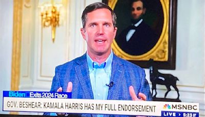Beshear on national TV endorses Harris, deflects questions about joining her ticket