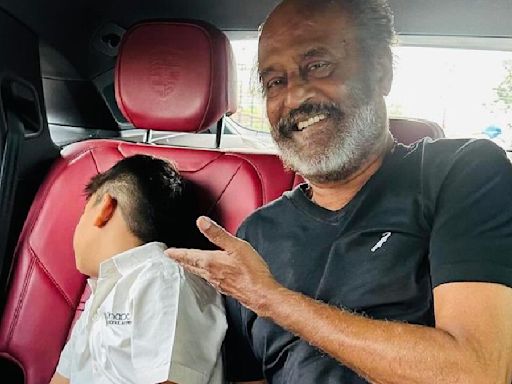 Rajinikanth Dropping His Unwilling Grandson At School Will Melt Your Heart; See His Classmates' Reaction