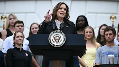 Kamala Harris raised $50m in donations as she emerged as Biden’s replacement