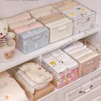 嬰兒衣服收納箱家用衣柜分層神器透明整理盒塑料筐寶寶褲子儲物箱-雅怡尚品