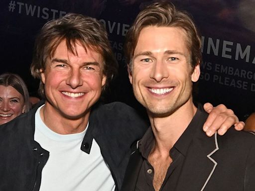 Tom Cruise makes appearance at Twisters premiere with Glen Powell