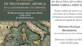 El miércoles se presenta en Beneixama el libro "La Saviessa de transmisión arábiga en la Mediteránia Occidental", de María Conca y Josep Guía