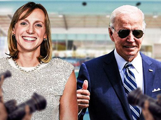 Katie Ledecky's special message for Joe Biden after Medal of Freedom honor