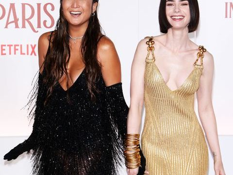 Lily Collins and Ashley Park Are All Smiles at the “Emily in Paris” Premiere in Rome, Plus Brad Pitt and More