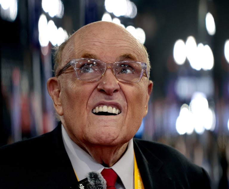 Rudy Giuliani's Bankruptcy Dismissal Finalized Following Fee Dispute | New York Law Journal