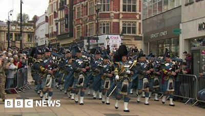 RAF Waddington parade in Lincoln marks 80th anniversary of D-Day