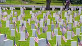 Flags are half-staff in Texas for Memorial Day, but only until noon. Here's why