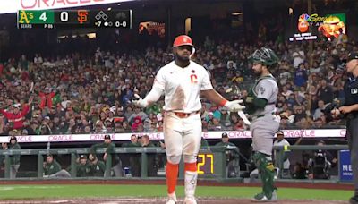 Ramos ejected from Giants-A's game for arguing strike three call