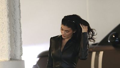 Kylie Jenner Makes A Leather Mini Dress C.E.O. Appropriate