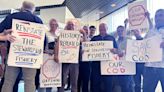 Fisher protest interrupts environment ministers' press conference