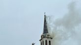 Catholic church in downtown Madison catches fire following storms