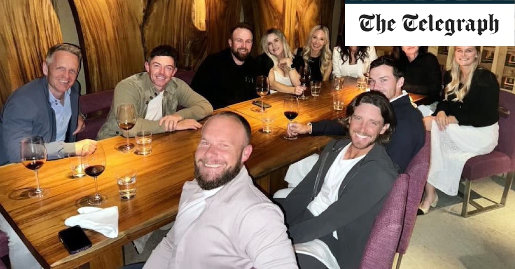 Rory McIlroy has dinner with wife and Ryder Cup team-mates ahead of golf return